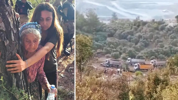 Akbelen'de zeytin kıyımı